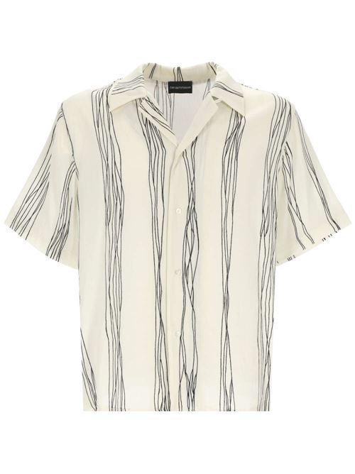 Off-white/black crepe shirt Emporio Armani | E31F25F1022199